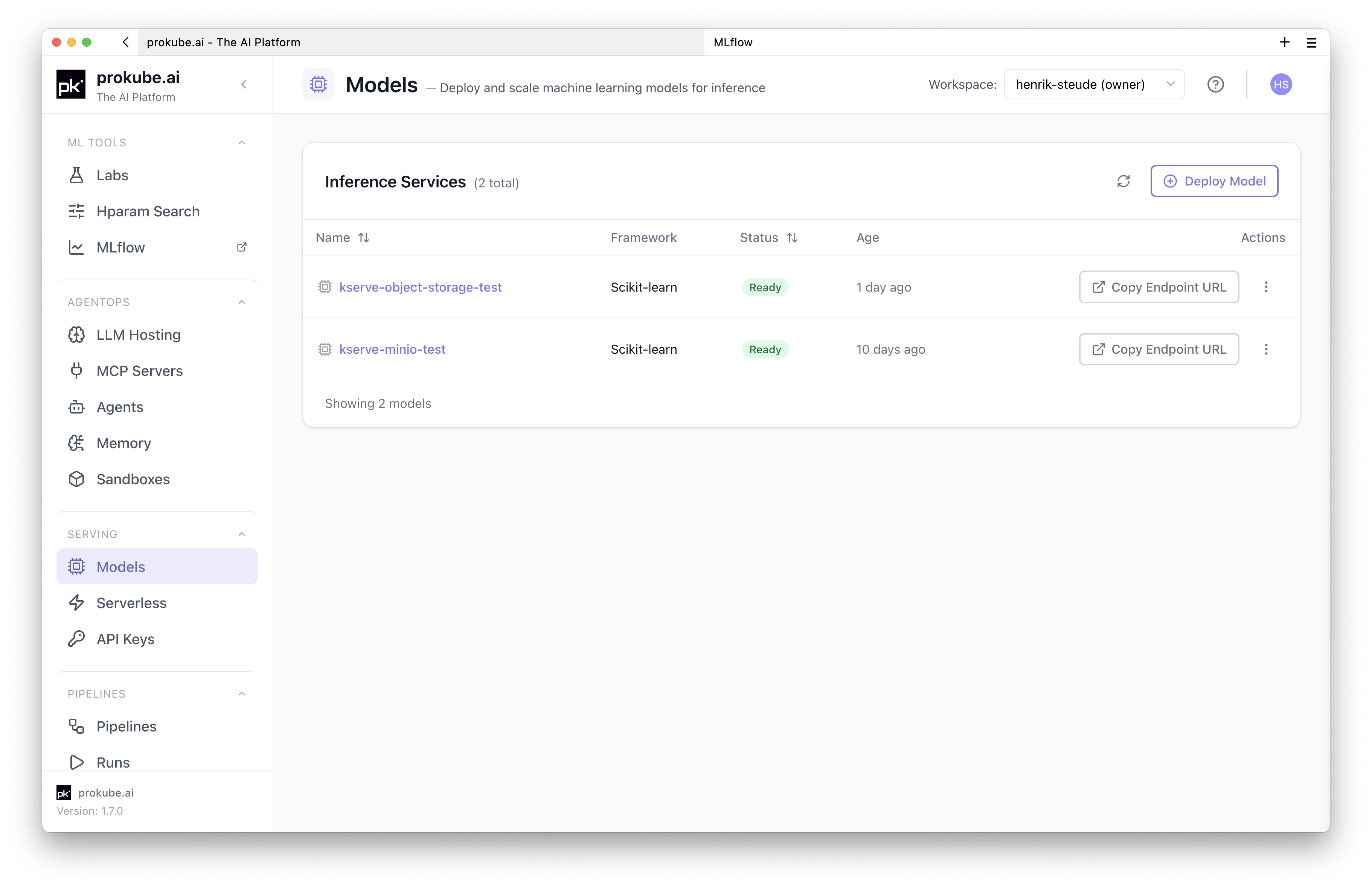 Deploy model endpoints